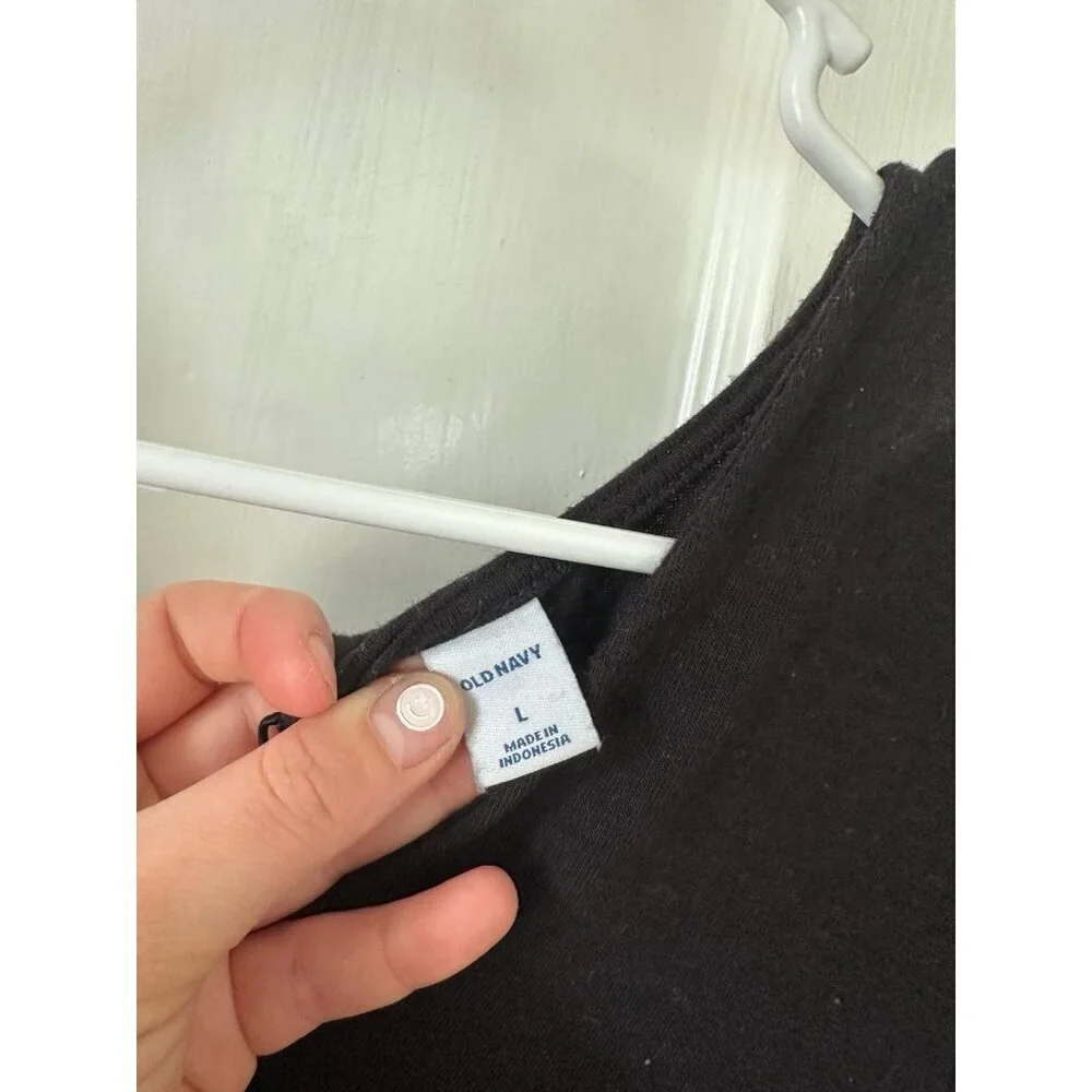 Old Navy women’s size large black criss cross jumpsuit - Picture 6 of 11